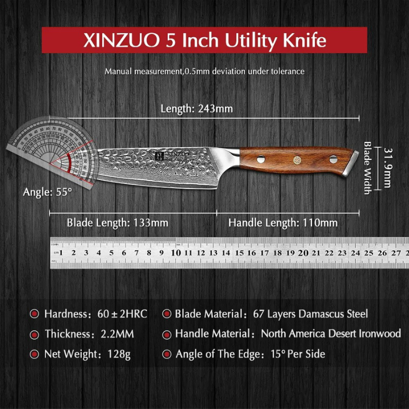 Kitchen Knife Damascus Stainless Steel Sood Shop™