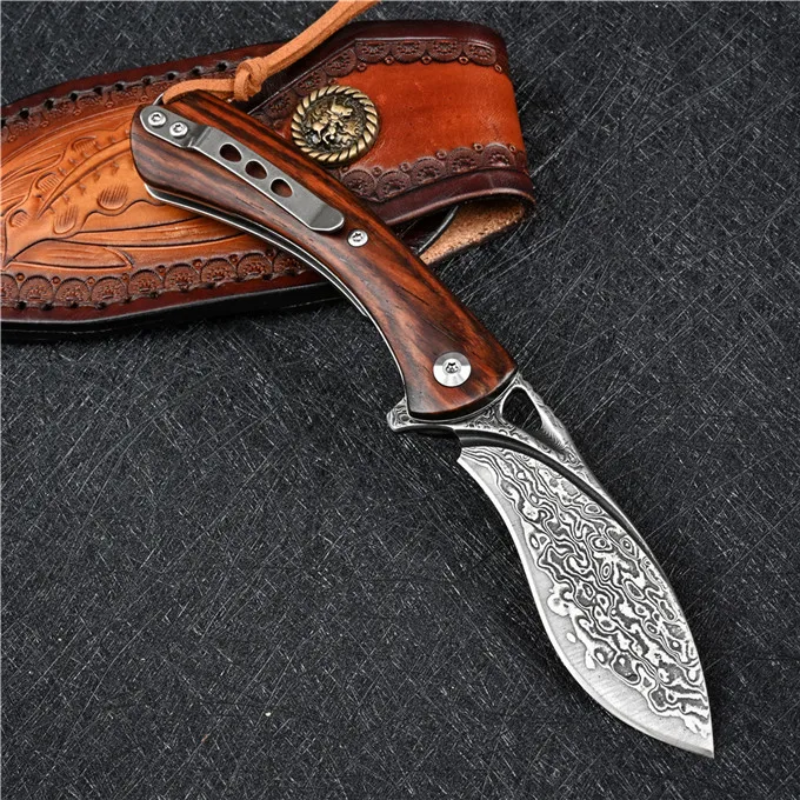A07 Rosewood Damascus Knife - Sood Shop™
